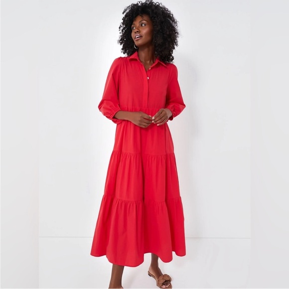 Pomander Place Dresses & Skirts - Pomander Place Mabel Red Tiered Maxi Dress